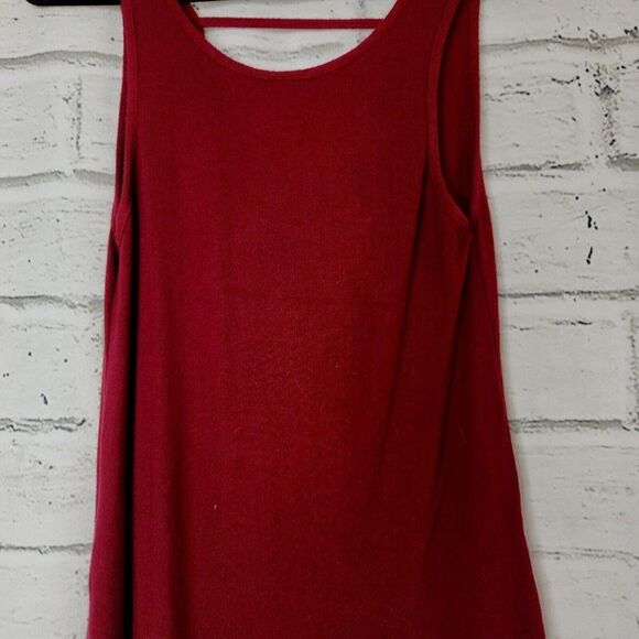 Zyia Active Women's Knit Red Soft Strappy-Back Tank Top Size Small Athleisure - Picture 4 of 9